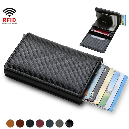 Slim Men's RFID Wallet w/Automatic Card Popup
