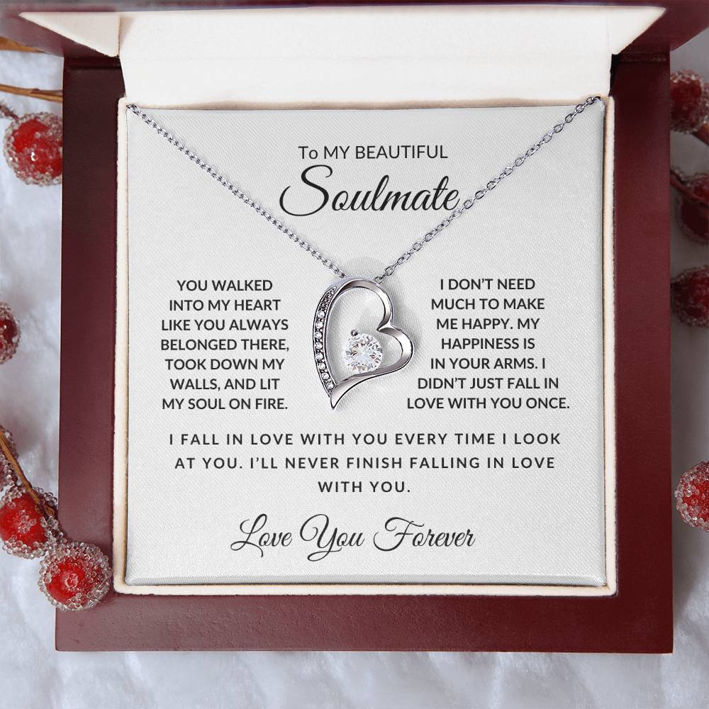 To My Beautiful Soulmate-Love You Forever-Forever Love Necklace