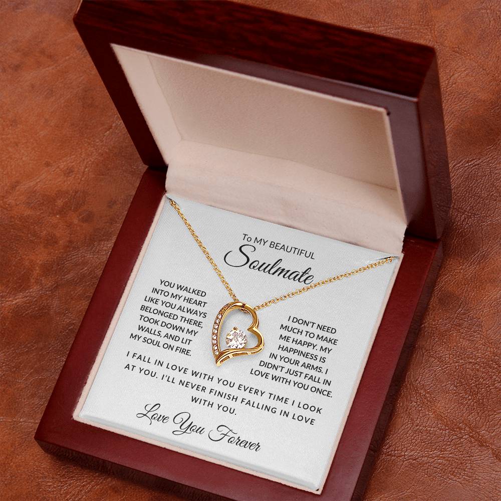 To My Beautiful Soulmate-Love You Forever-Forever Love Necklace