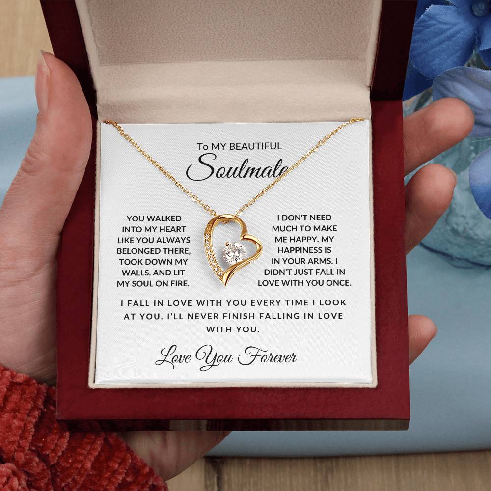 To My Beautiful Soulmate-Love You Forever-Forever Love Necklace