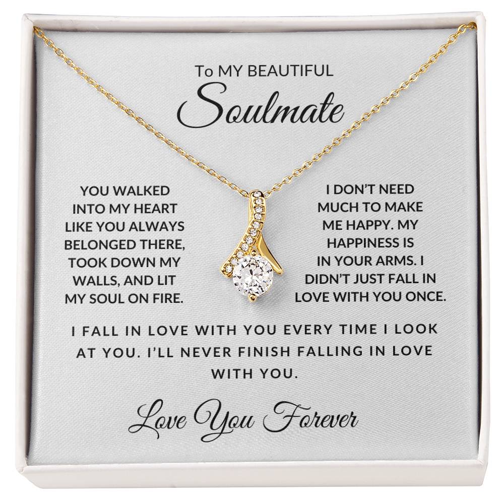 To My Beautiful Soulmate-Love You Forever-Alluring Beauty Necklace