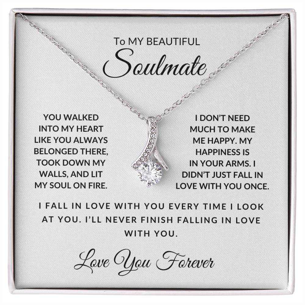 To My Beautiful Soulmate-Love You Forever-Alluring Beauty Necklace