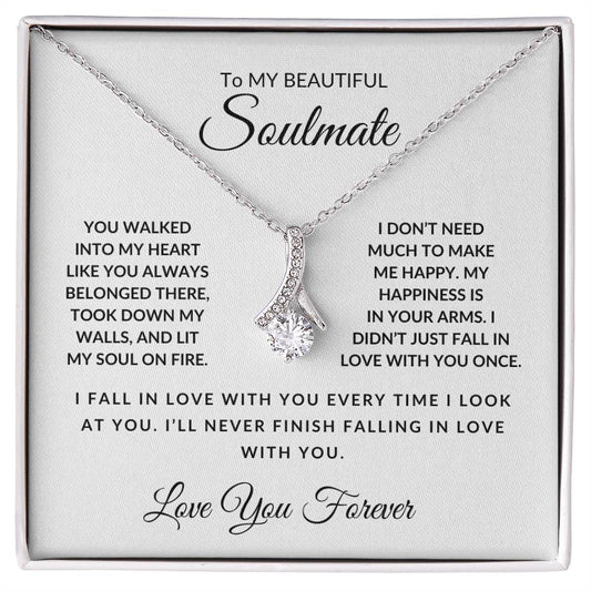 To My Beautiful Soulmate-Love You Forever-Alluring Beauty Necklace