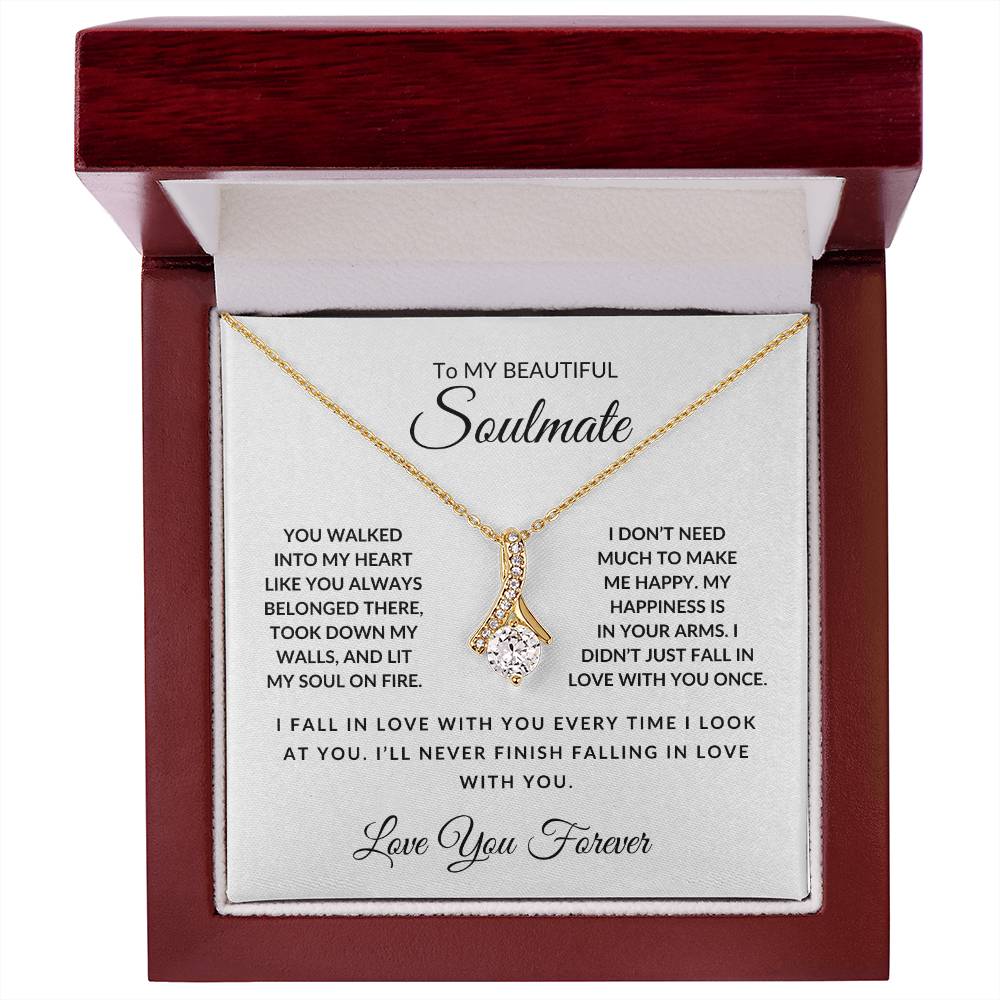 To My Beautiful Soulmate-Love You Forever-Alluring Beauty Necklace