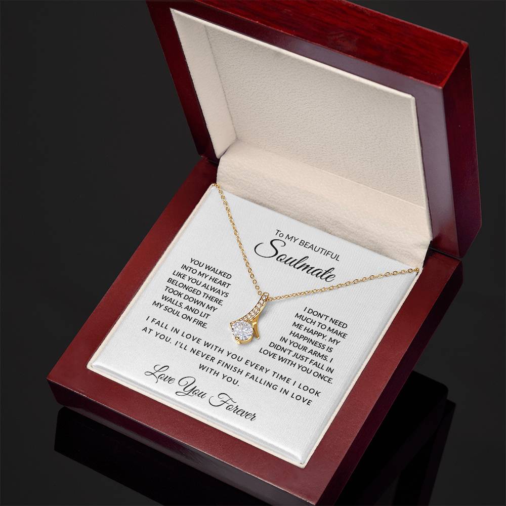 To My Beautiful Soulmate-Love You Forever-Alluring Beauty Necklace