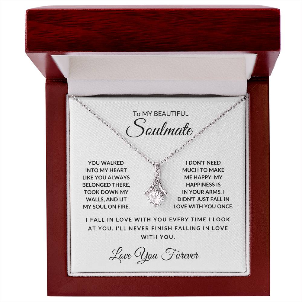 To My Beautiful Soulmate-Love You Forever-Alluring Beauty Necklace