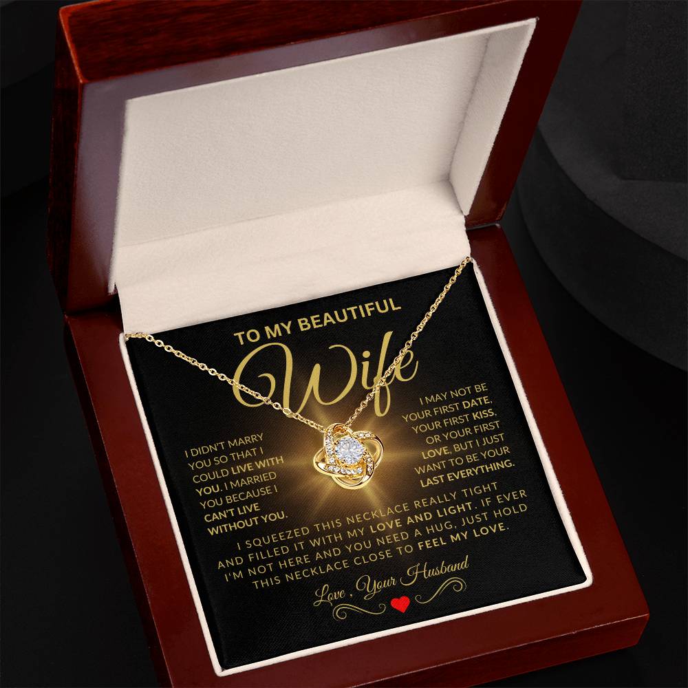 Can't Live Without You-Love Knot Necklace