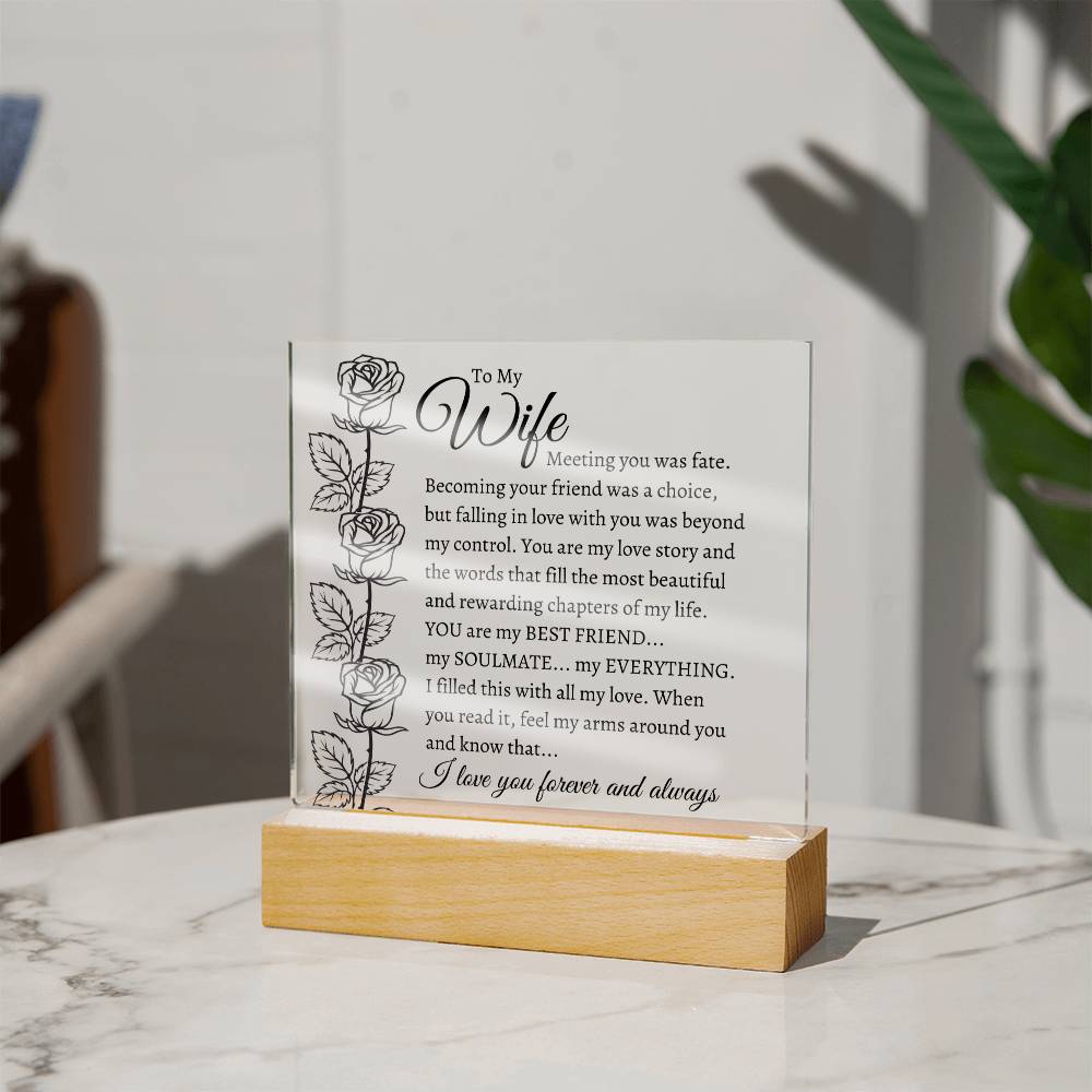 To My Wife-I love you forever and always