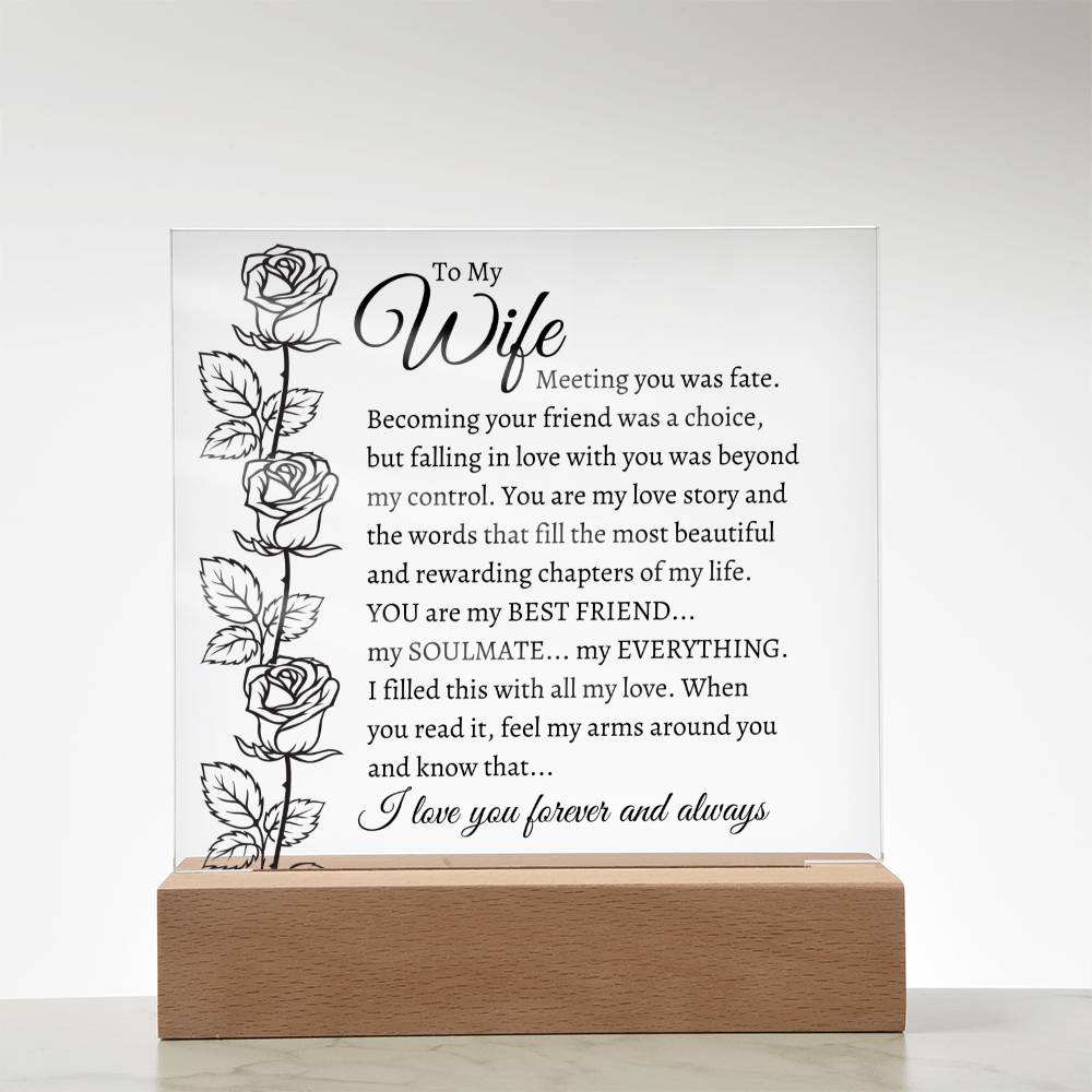 To My Wife-I love you forever and always
