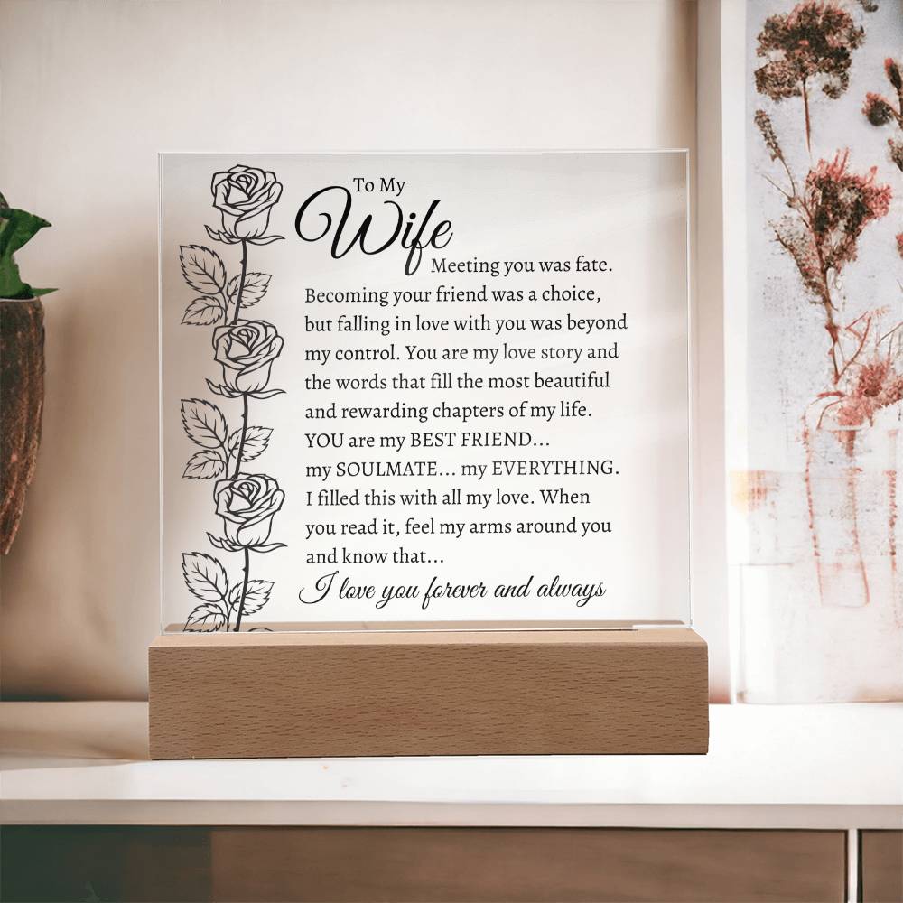 To My Wife-I love you forever and always