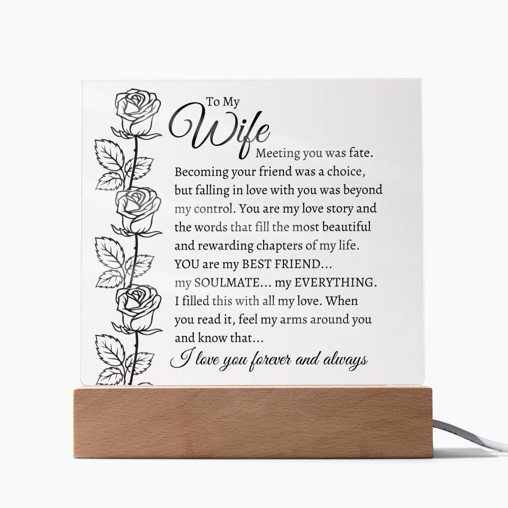 To My Wife-I love you forever and always