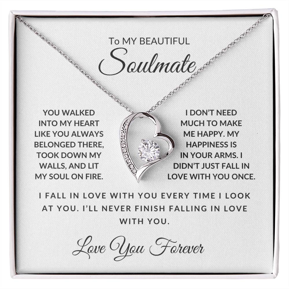 To My Beautiful Soulmate-Love You Forever-Forever Love Necklace