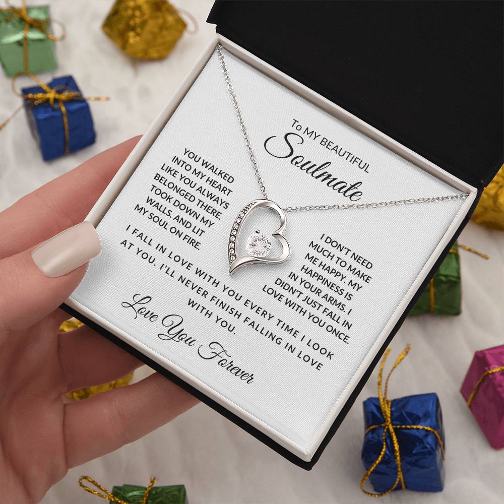 To My Beautiful Soulmate-Love You Forever-Forever Love Necklace