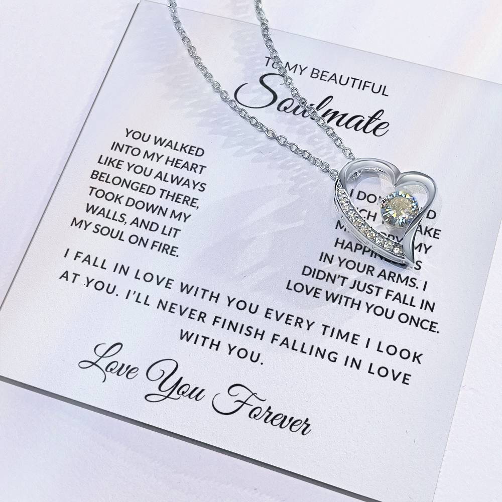 To My Beautiful Soulmate-Love You Forever-Forever Love Necklace