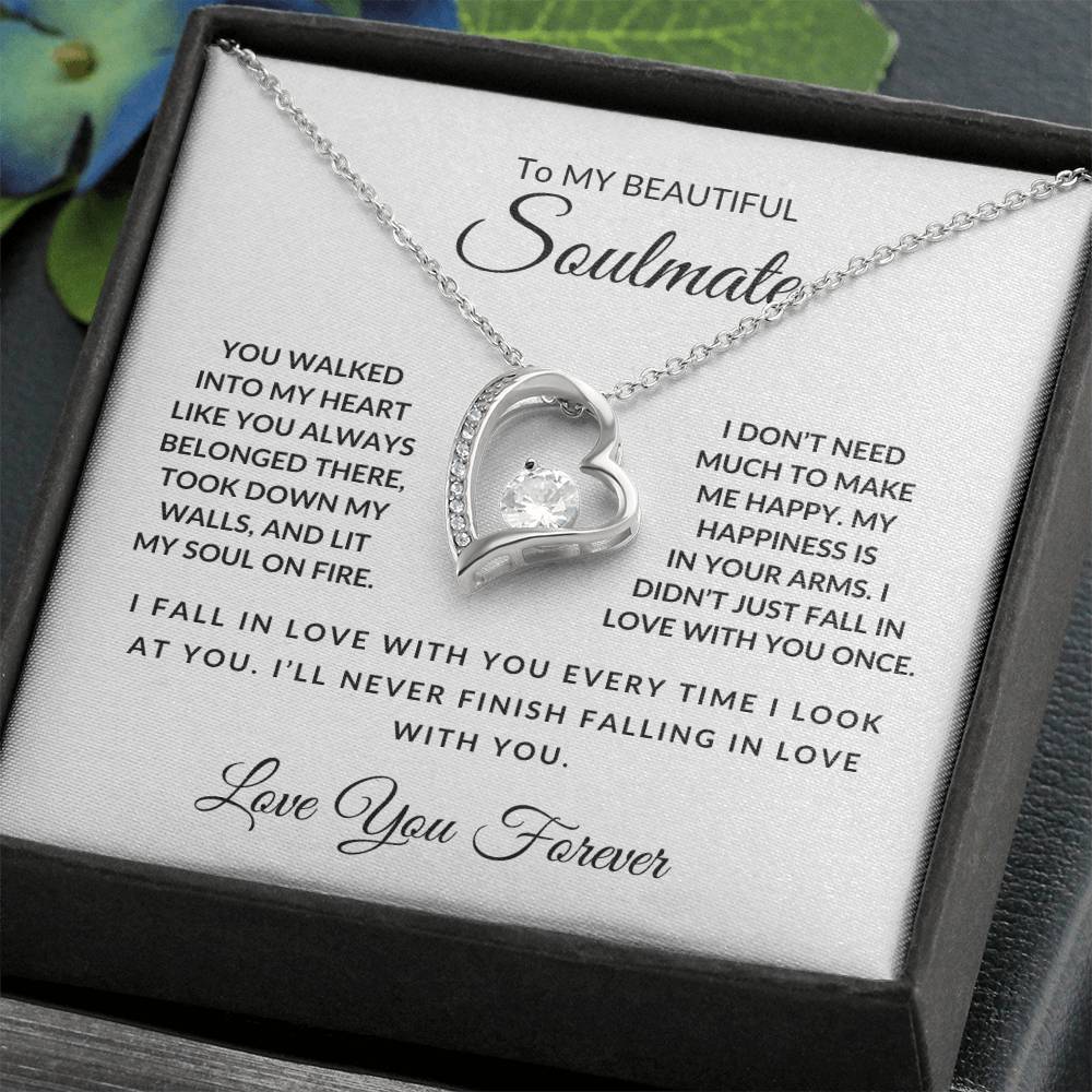 To My Beautiful Soulmate-Love You Forever-Forever Love Necklace