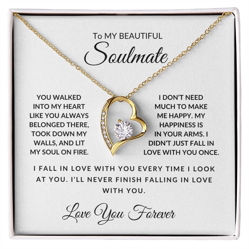 To My Beautiful Soulmate-Love You Forever-Forever Love Necklace