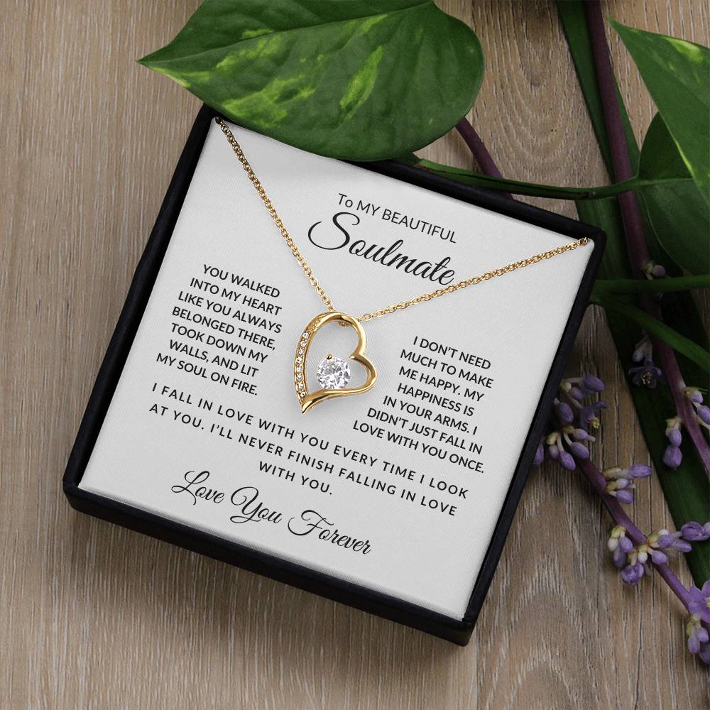 To My Beautiful Soulmate-Love You Forever-Forever Love Necklace