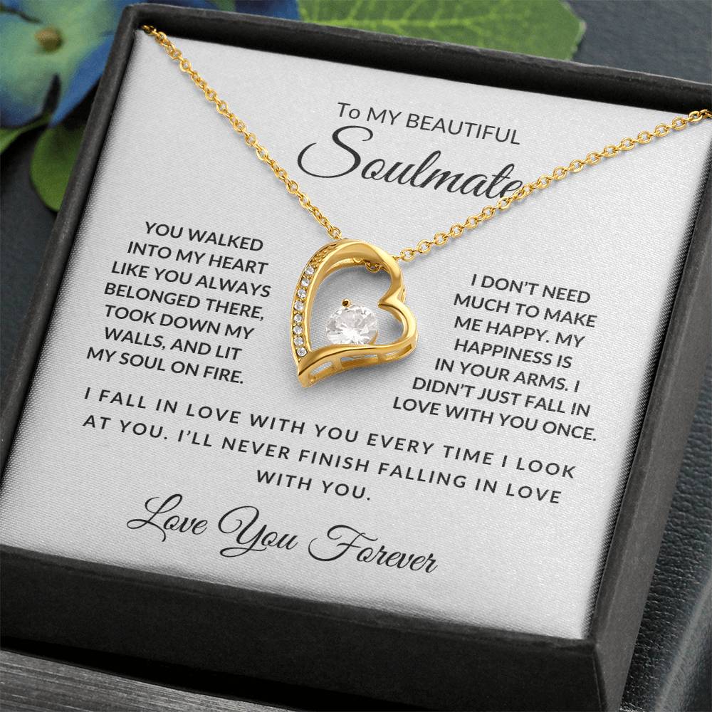 To My Beautiful Soulmate-Love You Forever-Forever Love Necklace